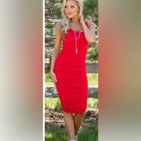 NWOT- red tank dress - Picture 1 of 1